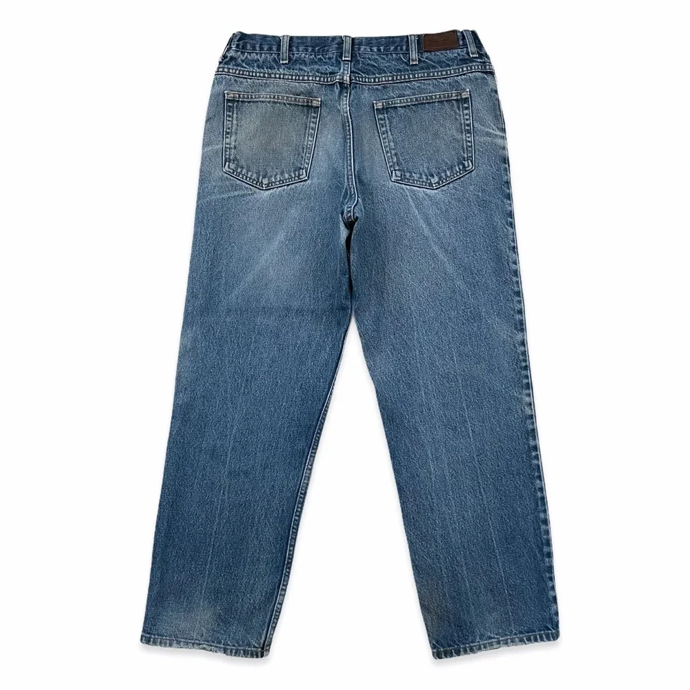 Vintage LL Bean Comfort Waist Jeans Size 35 X 30 Distressed